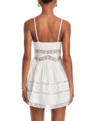 Zima Lace Trim Mini Dress