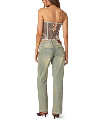 Jaiden Houndstooth Plaid Corset