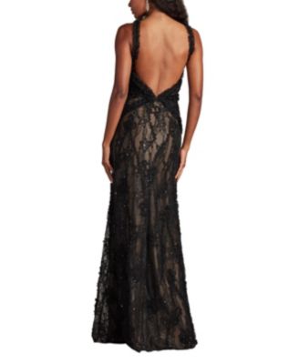 Kaiti Embroidered Halter Gown