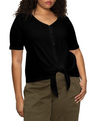 Sanctuary - Pointelle Tie Tee