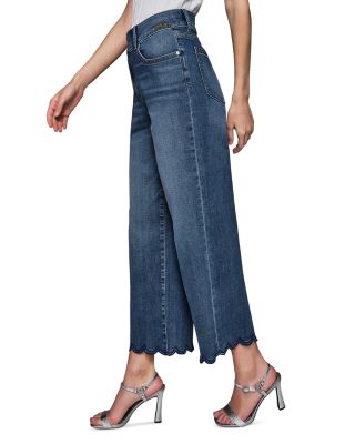 High Rise Scalloped Jeans in Coastal Blue