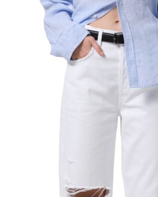 Ayla High Rise Baggy Jeans in Zinc