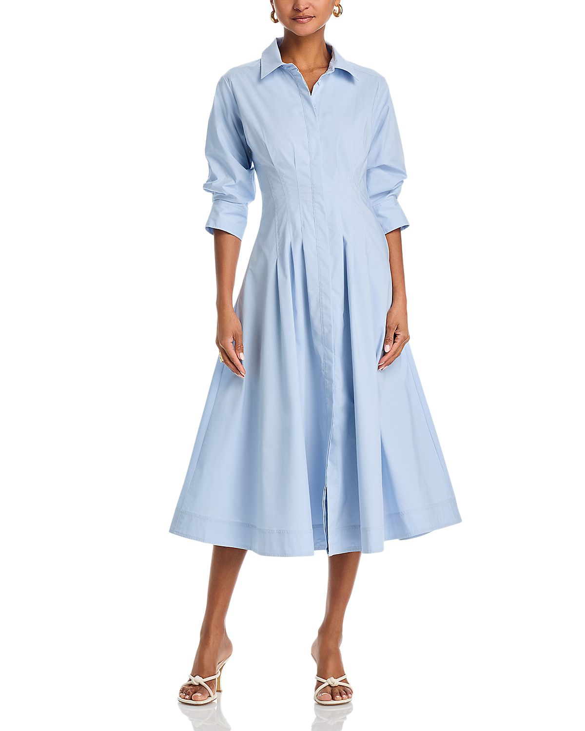 Simkhai Jazz Poplin Pintuck Midi Dress