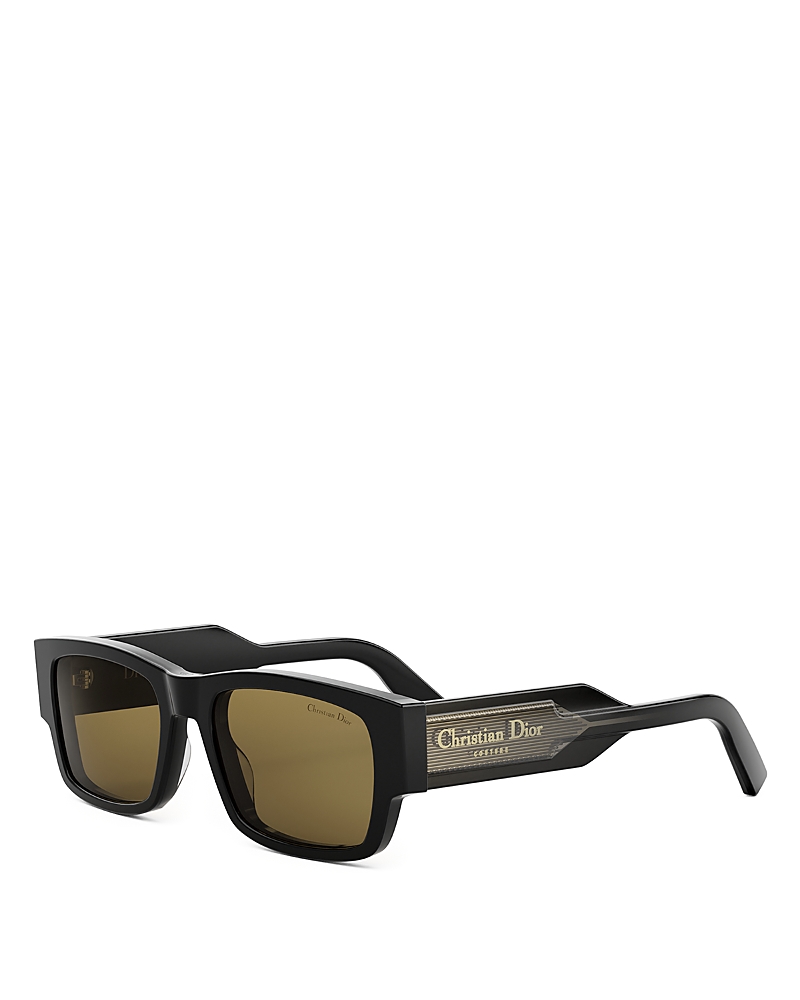 Dior Men's Christian Label Rectangle Acetate Sunglasses
