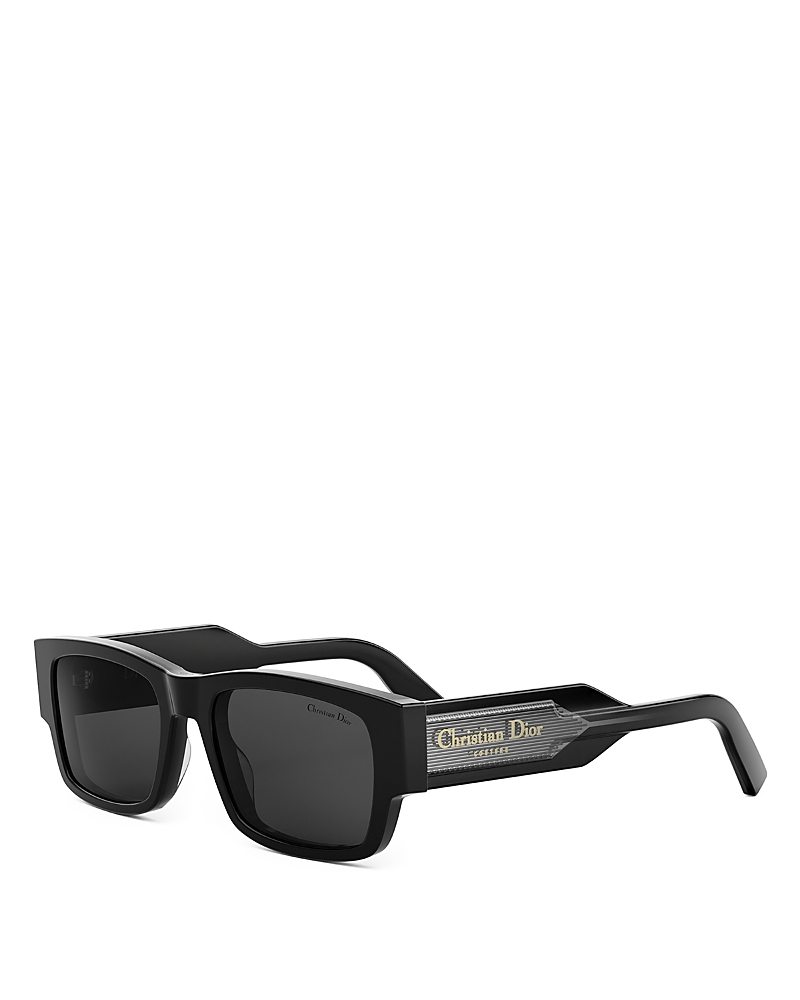 Dior Men's Christian Label Rectangle Acetate Sunglasses