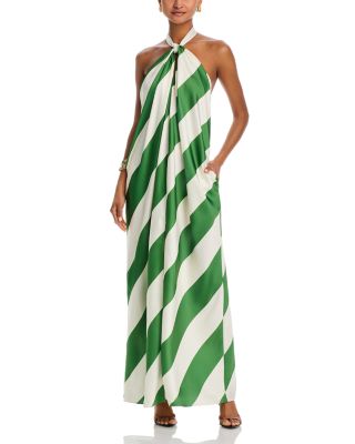Chantell Striped Halter Neck Dress