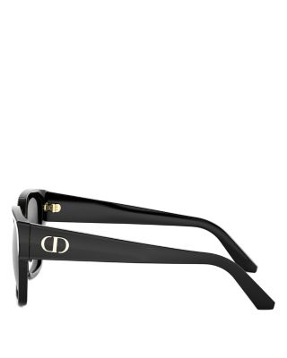 DiorGlow S1I Black Square Sunglasses, 53mm