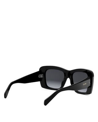 3 Dots Black Geometric Sunglasses, 53mm