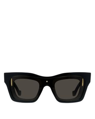 Signature Black Geometric Sunglasses, 54mm