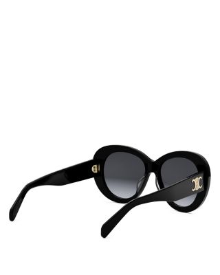 Triomphe Black Butterfly Sunglasses, 55mm