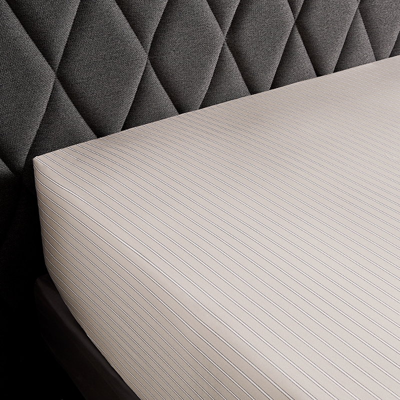 Anne De Solene Journey Striped Sateen Fitted Sheet, Queen