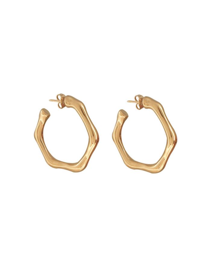Bamboo Hoop Earrings