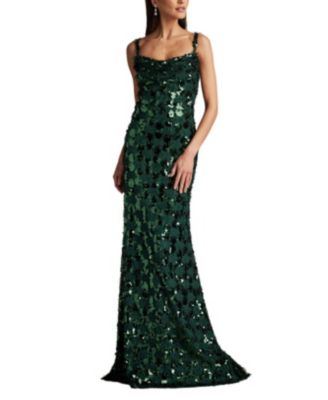 Tinker Sequin Eyelash Fringe Gown