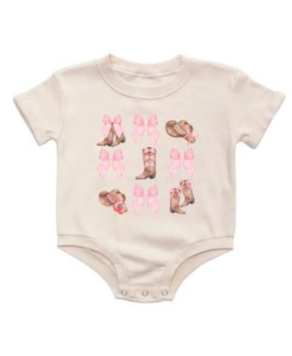 Sweet Wink - Girls' Coquette Cowgirl Short Sleeve Romper - Baby
