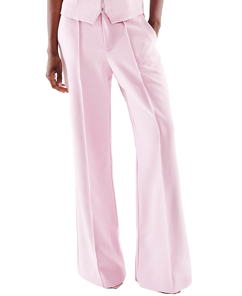 As By Df Monica Mid-rise Straight-leg Twill Trousers In Cherry Blossom