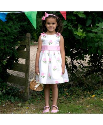 Girls' Rose Embroidered Organza Dress - Little Kid, Big Kid