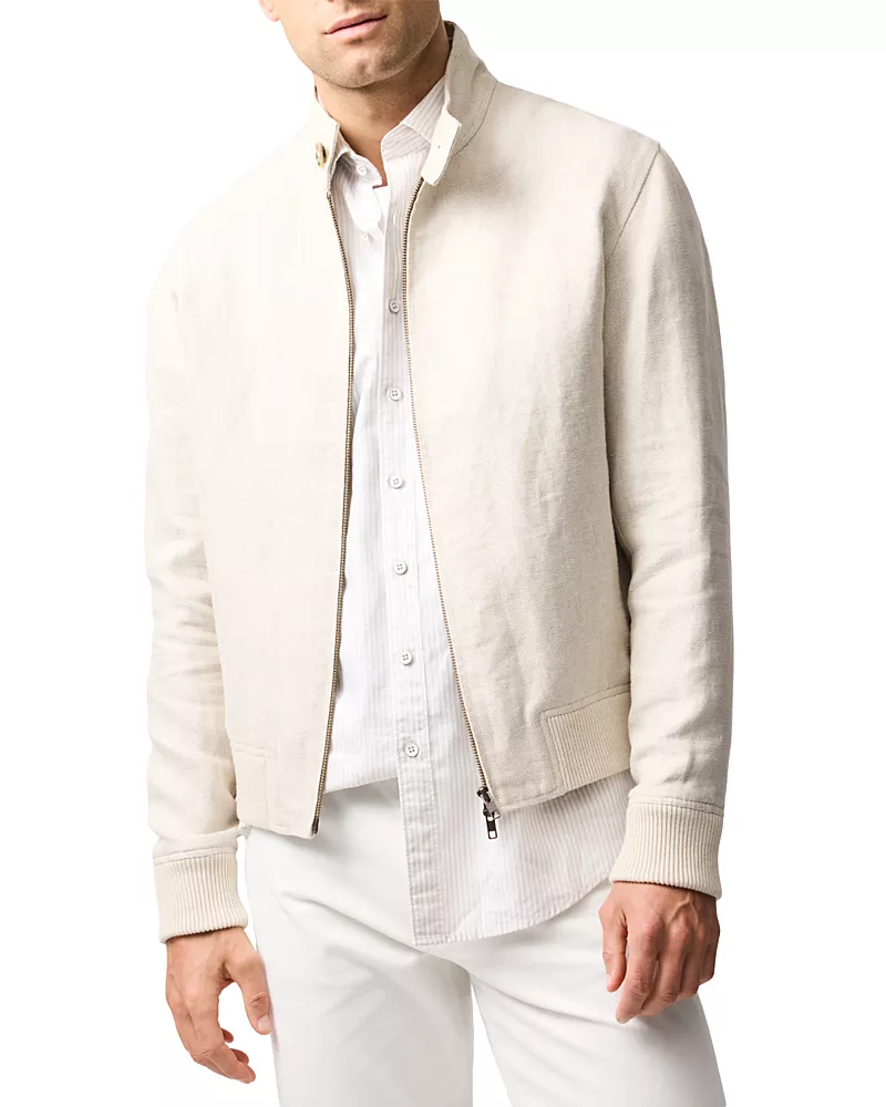Rodd & Gunn Staveley Linen Bomber Jacket