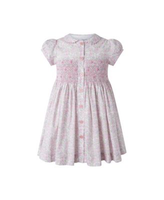 Rachel Riley - Girls' Ditsy Bloom Smocked Button-Front Dress - Little Kid, Big Kid