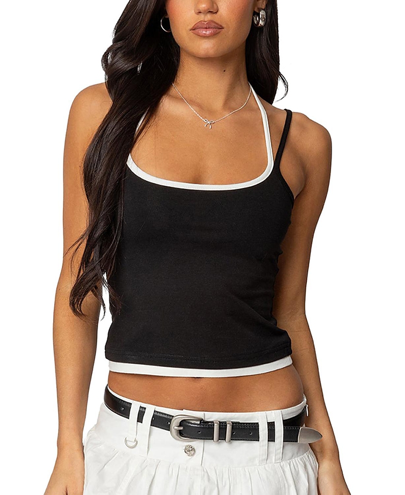 EDIKTED ROYA LAYERED HALTER TANK TOP