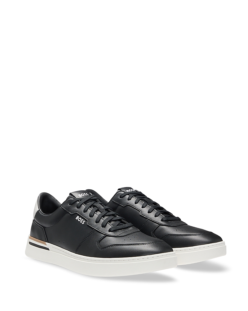 Boss Men's Leather Lace Up Sneakers