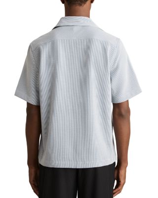 Sensei Short Sleeved Striped Seersucker Regular Fit Shirt  