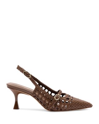 Larroudé - Women's Ines Macrame Pointed Pumps