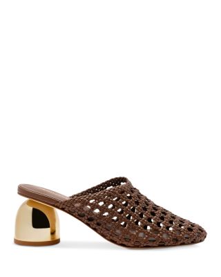 Larroudé - Women's Dew Drop Macrame Mule Pumps
