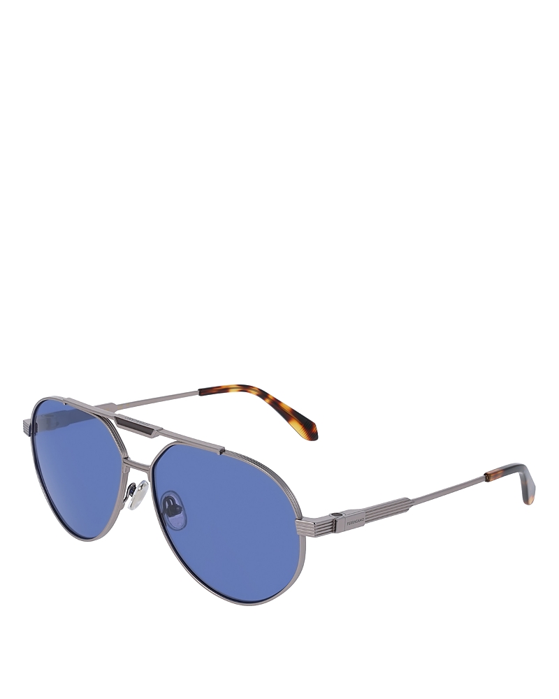 Ferragamo Aviator Brow Bar Sunglasses, 62mm · OS
