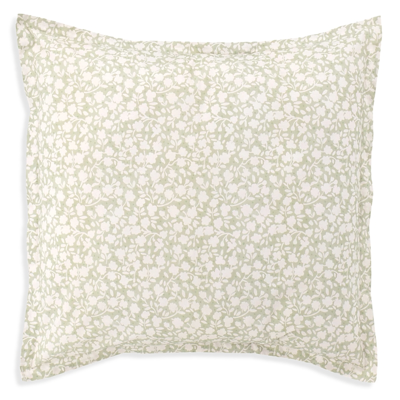Annie Selke Aria Floral Sage Sham, Euro In Sage