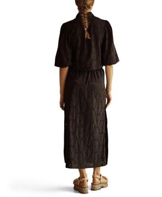 RICAMO Side Button Skirt