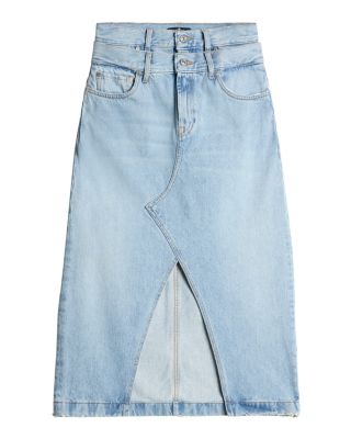 Double Waisted Denim Skirt