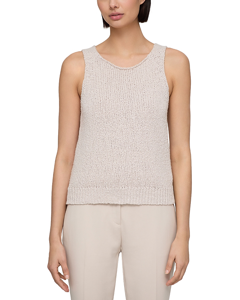 Lafayette 148 Scoop Neck Sweater In Pearl