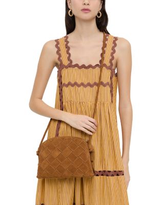 Mallory Woven Suede Crossbody Bag