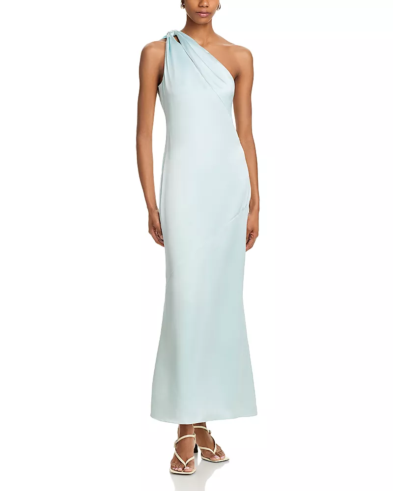 Line & Dot Daniella Satin One Shoulder Dress