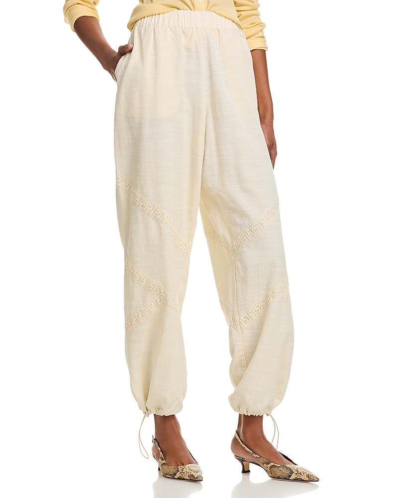 Aqua Lace Inset Cargo Pants - Exclusive In Neutral