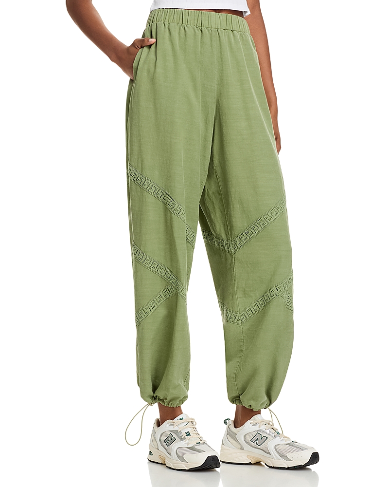 Aqua Lace Inset Cargo Pants - Exclusive In Green