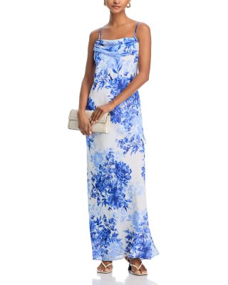 Printed Spaghetti Strap Maxi Dress - Exclusive