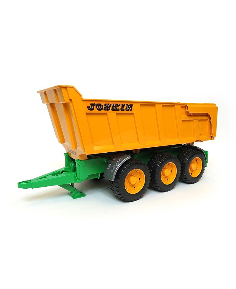 BRUDER 1/16 JOSKIN DUMPING TRAILER W/ DUMP ACTION AND LIFTING TAILGATE - AGES 5-7