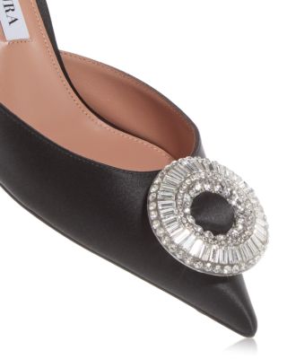 Women's Crystal Hoop Slingback Pumps