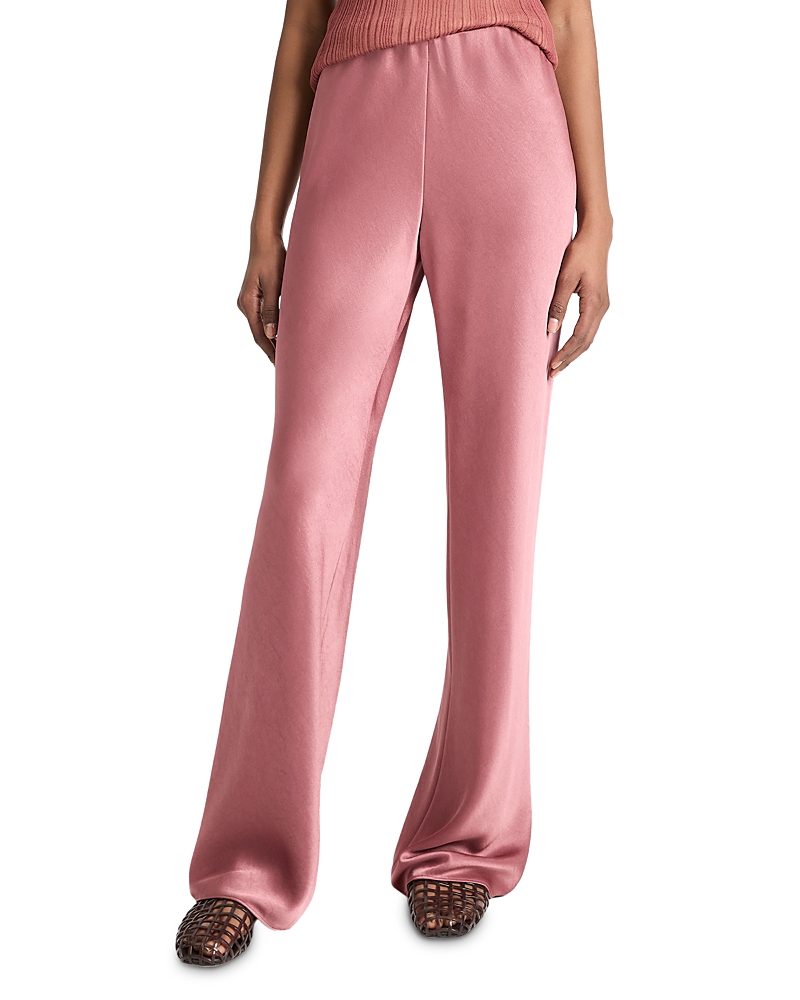Shop Vince Fluid Satin Bias Pant In Light Jade Wash