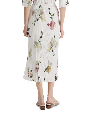 Wilted Peony Pleated Skirt 