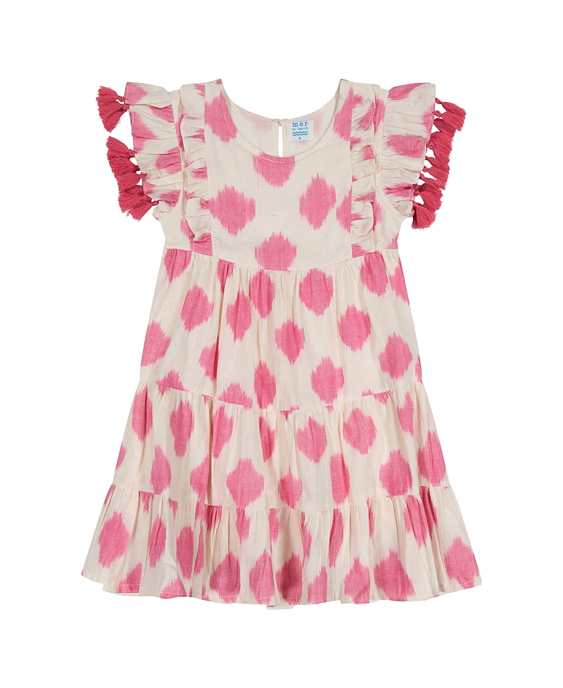 Mer St. Barth Girls' Ikat Sophie Tassel Dress - Little Kid, Big Kid In Pink