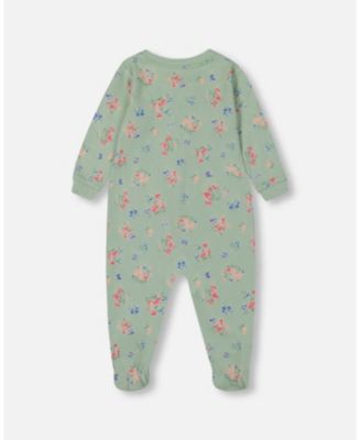 Girls' Printed Organic Cotton One-Piece Pajama - Baby