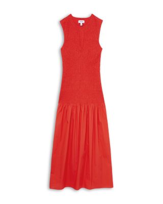Annabel Shirred Midi Dress