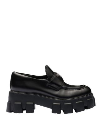 Women's Brushed Leather Monolith Loafers
