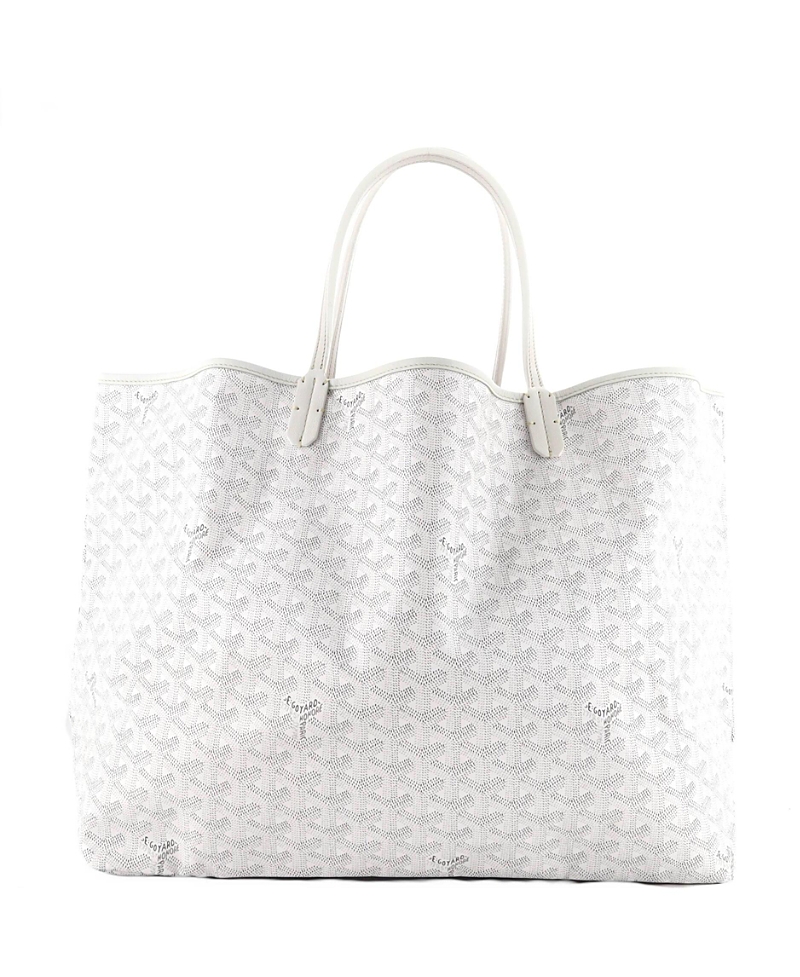 Pre-owned Pre-owned Goyard Goyard Gm Saint Louis Tote Coated Canvas In White