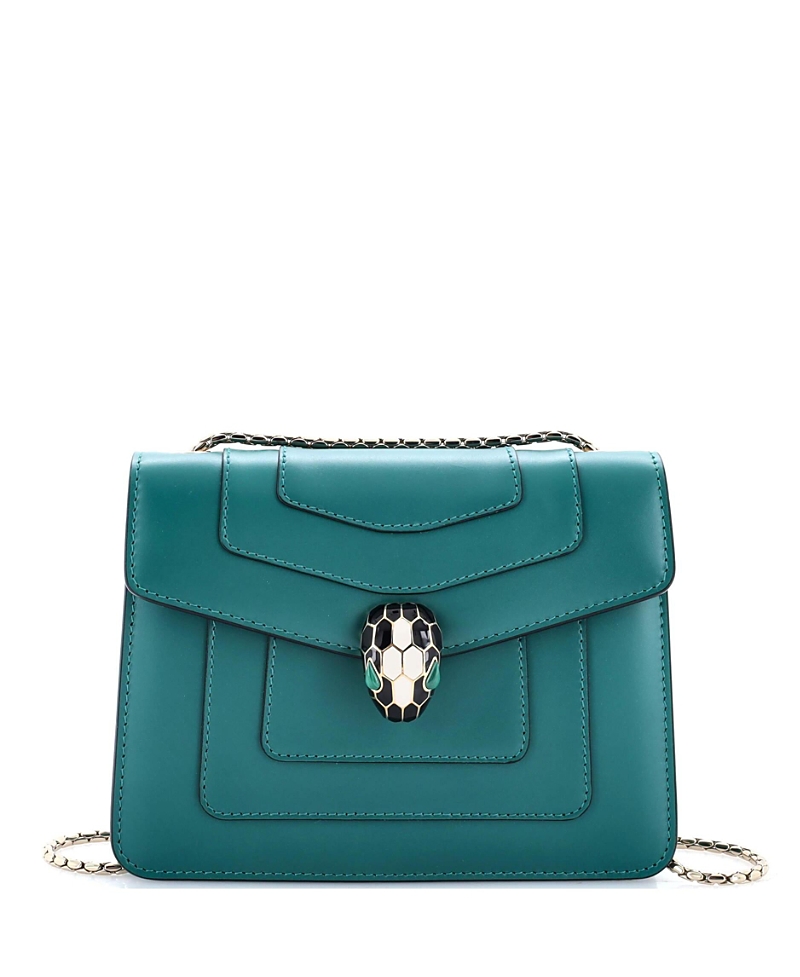 Pre-Owned Bvlgari Small Serpenti Forever Square Shoulder Bag Leather