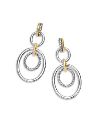 DY Mercer&reg; Mobile Drop Earrings in Sterling Silver with 18K Yellow Gold, 65.7mm