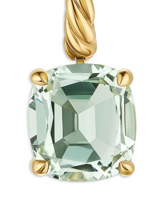 Marbella Drop Earrings in 18K Yellow Gold with Gemstone, 25mm