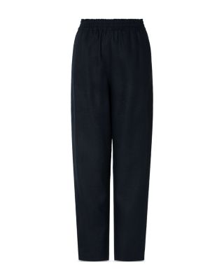 Elasticated Waist Linen Trousers